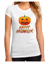 Jack-O-Lantern Watercolor Halloween Juniors Sublimate Tee-TooLoud-White-Small-Davson Sales