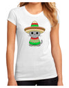 Cat with Sombrero and Poncho Juniors Sublimate Tee by TooLoud-Womens T-Shirt-TooLoud-White-Small-Davson Sales