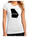 Georgia - United States Shape Juniors Sublimate Tee by TooLoud-Womens T-Shirt-TooLoud-White-Small-Davson Sales