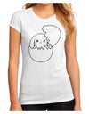 Cute Easter Bunny Hatching Juniors Sublimate Tee by TooLoud-Womens T-Shirt-TooLoud-White-Small-Davson Sales