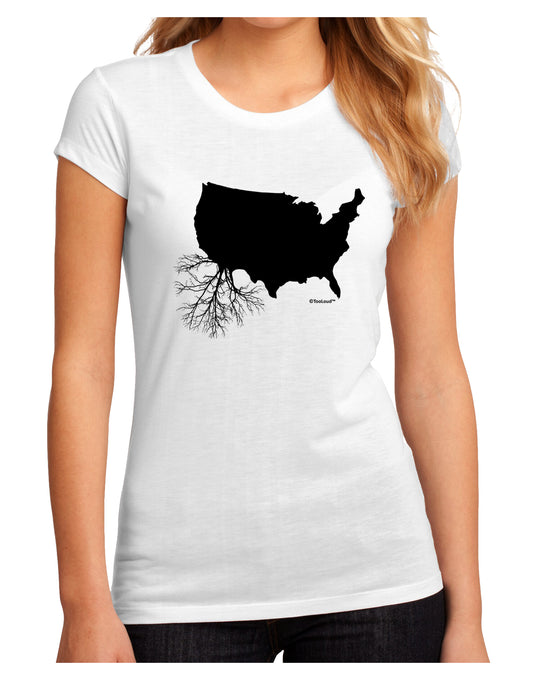 American Roots Design Juniors Sublimate Tee by TooLoud-Womens T-Shirt-TooLoud-White-Small-Davson Sales
