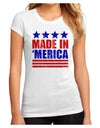 Made in Merica - Stars and Stripes Color Design Juniors Sublimate Tee-TooLoud-White-Small-Davson Sales