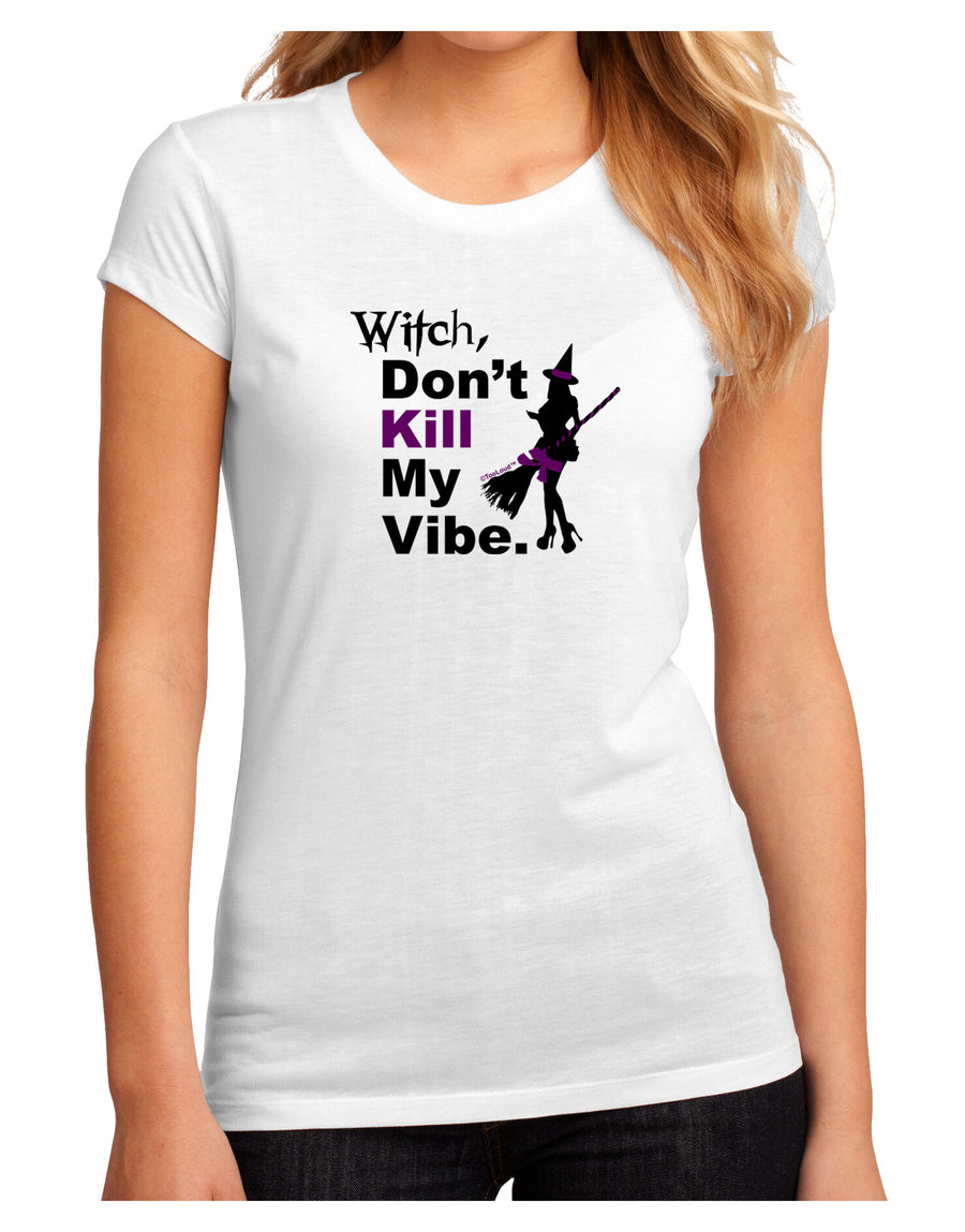 Don’t Kill My Vibe Juniors Sublimate Tee-TooLoud-White-Small-Davson Sales