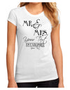 Personalized Mr and Mrs -Name- Established -Date- Design Juniors Sublimate Tee-TooLoud-White-Small-Davson Sales