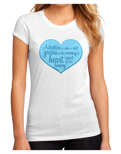 Adoption is When - Mom and Son Quote Juniors Sublimate Tee by TooLoud-Womens T-Shirt-TooLoud-White-Small-Davson Sales