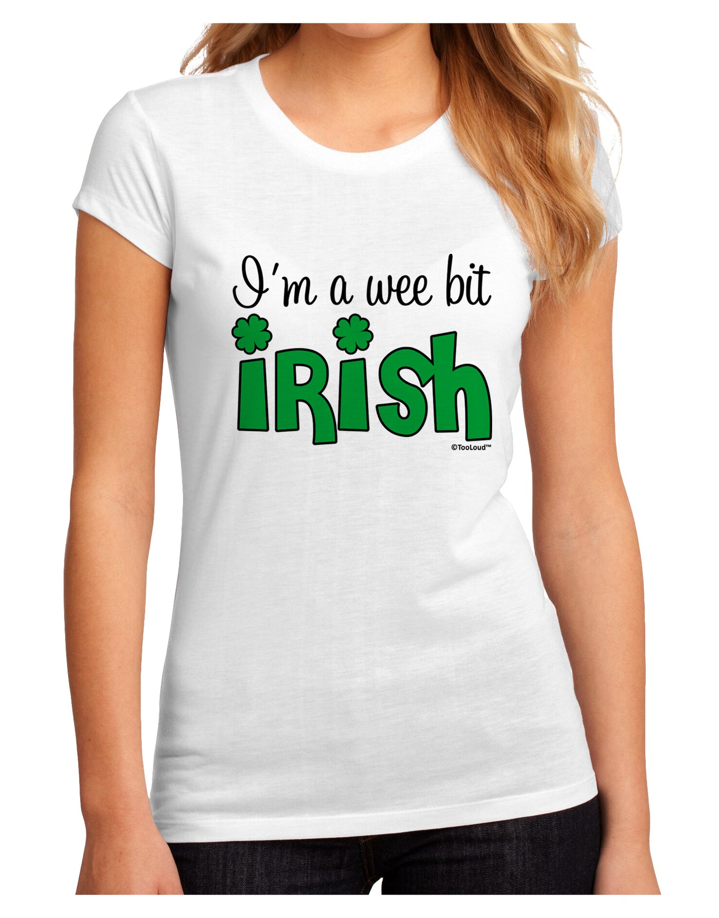 I'm A Wee Bit Irish Juniors Sublimate Tee by TooLoud-Womens T-Shirt-TooLoud-White-Small-Davson Sales