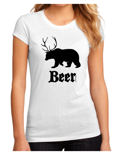 Beer Animal Juniors Petite Sublimate Tee-TooLoud-White-Small-Davson Sales