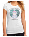 Personalized My First Christmas Snowbaby Girl Juniors Sublimate Tee-TooLoud-White-Small-Davson Sales