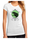 Jurassic Dinosaur Face Juniors Sublimate Tee by TooLoud-Womens T-Shirt-TooLoud-White-Small-Davson Sales