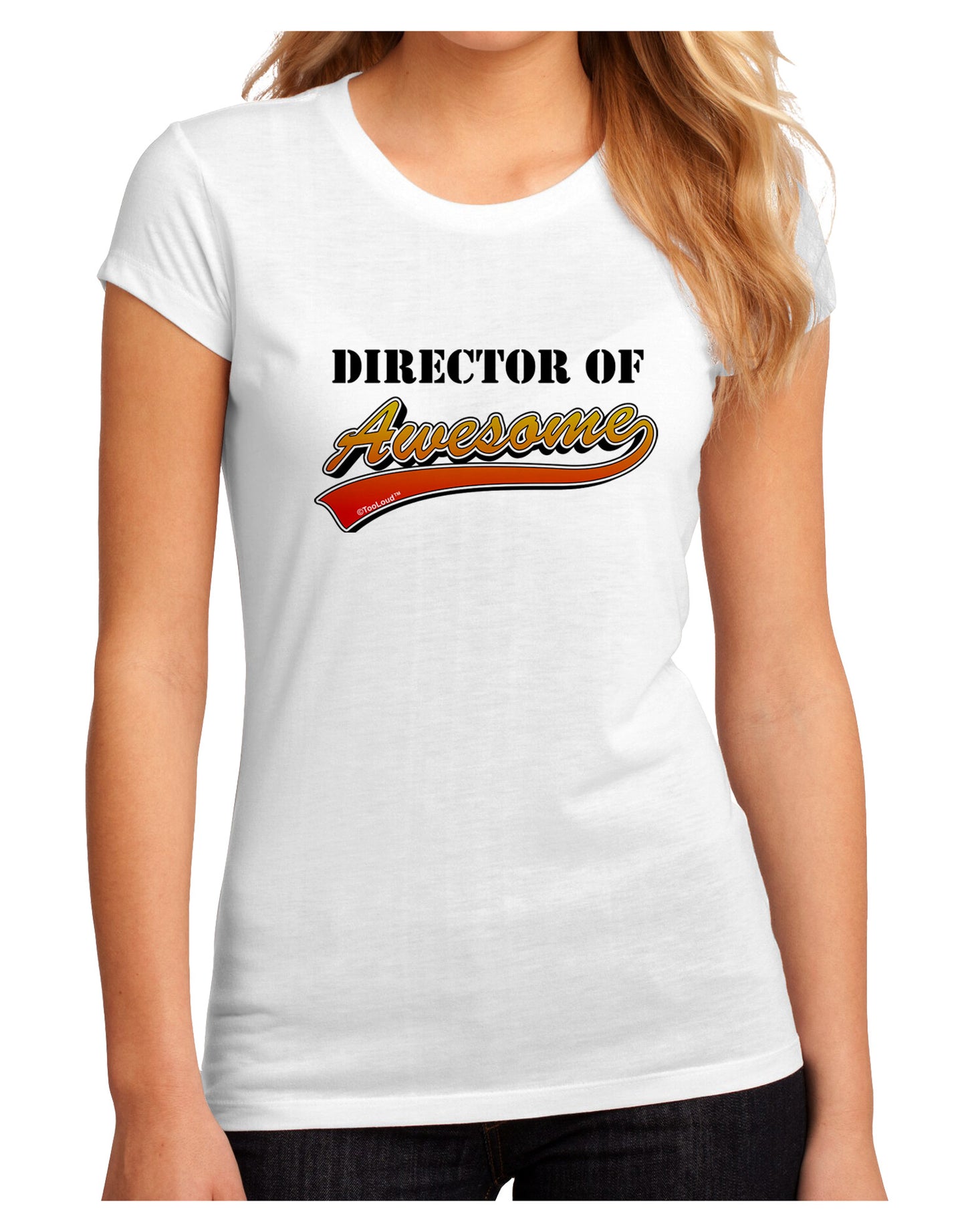 Director Of Awesome Juniors Petite Sublimate Tee-Womens T-Shirt-TooLoud-White-Small-Davson Sales