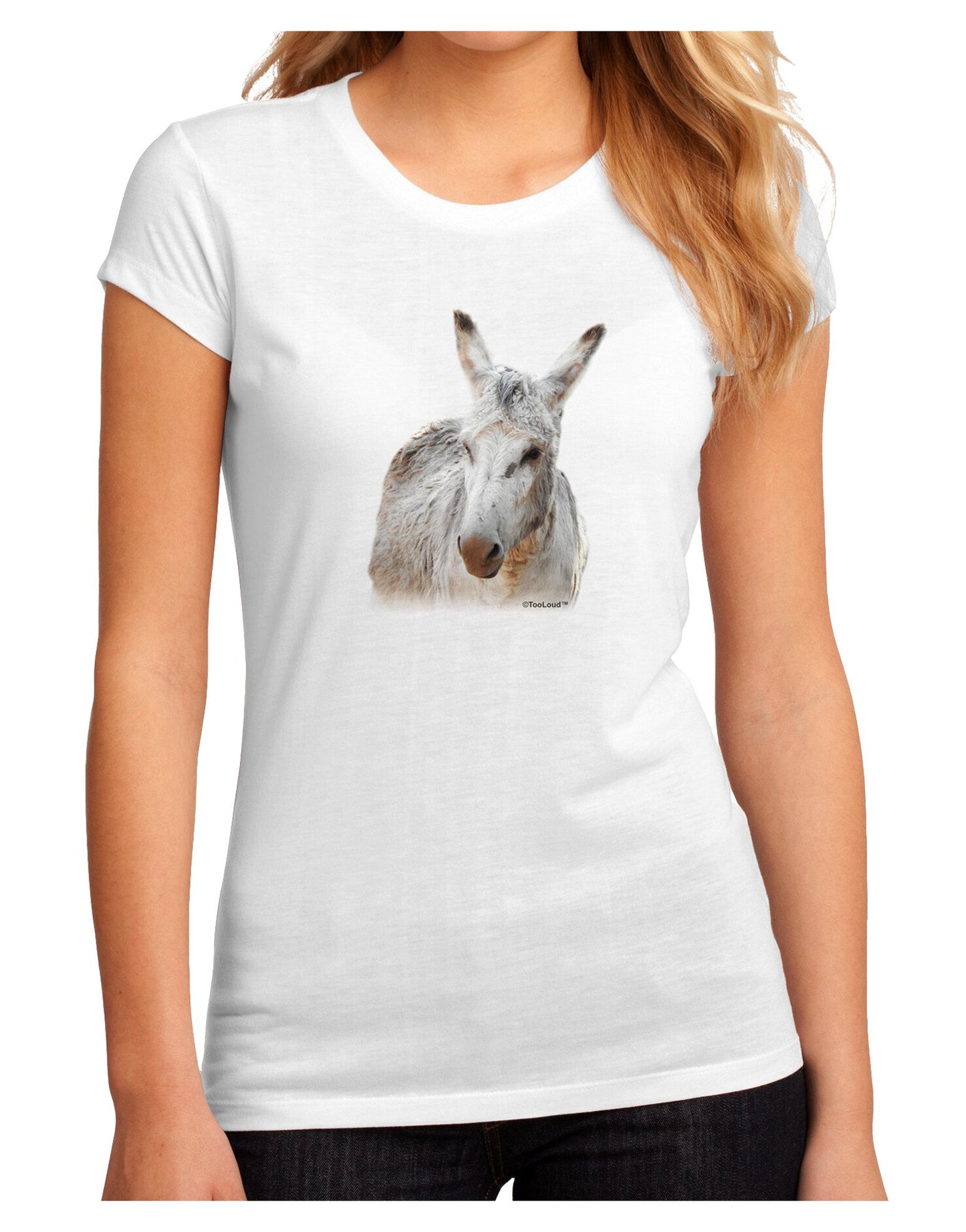 Burro Cutout Juniors Petite Sublimate Tee-Womens T-Shirt-TooLoud-White-2XL-Davson Sales