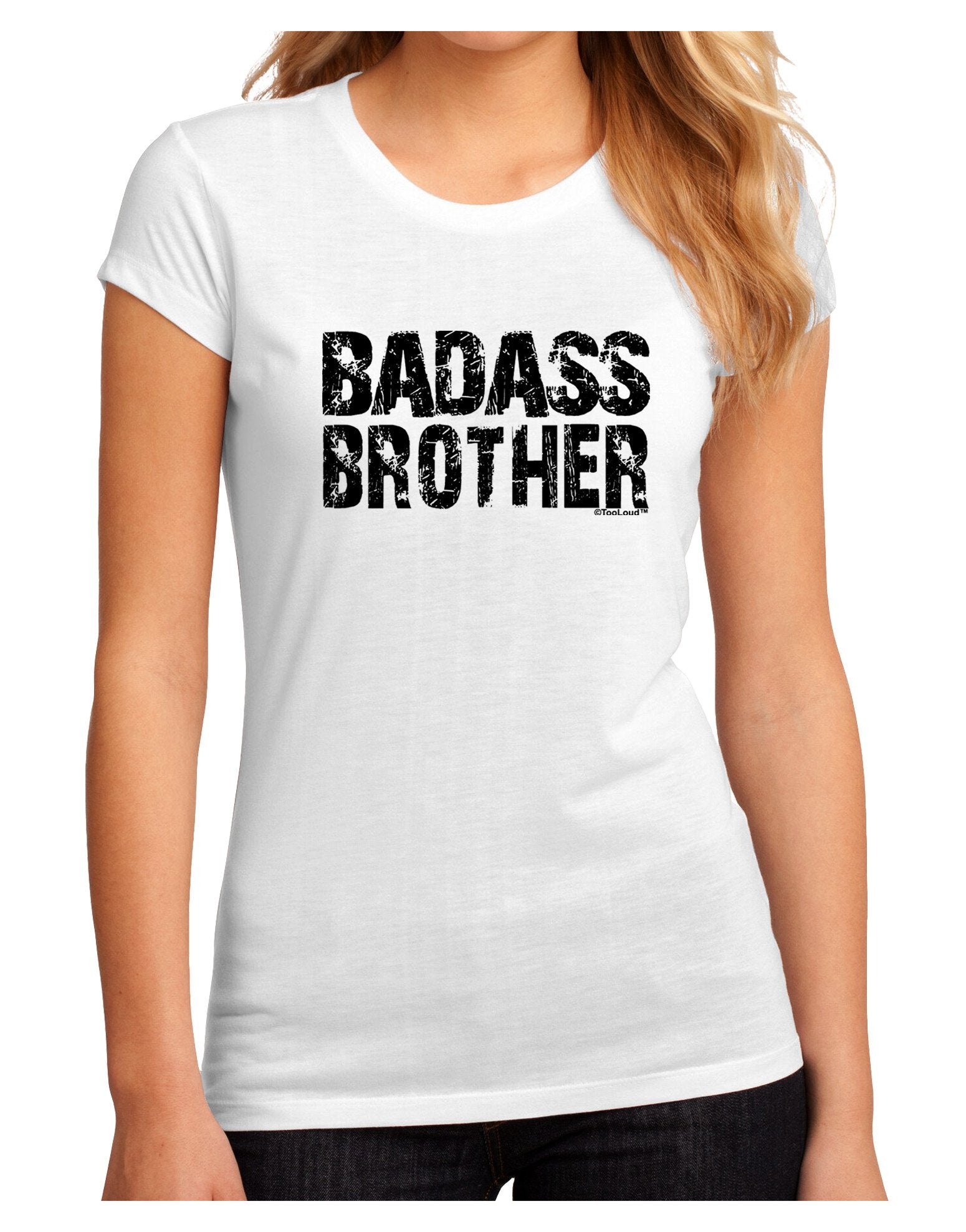 Badass Brother Juniors Sublimate Tee-TooLoud-White-2XL-Davson Sales