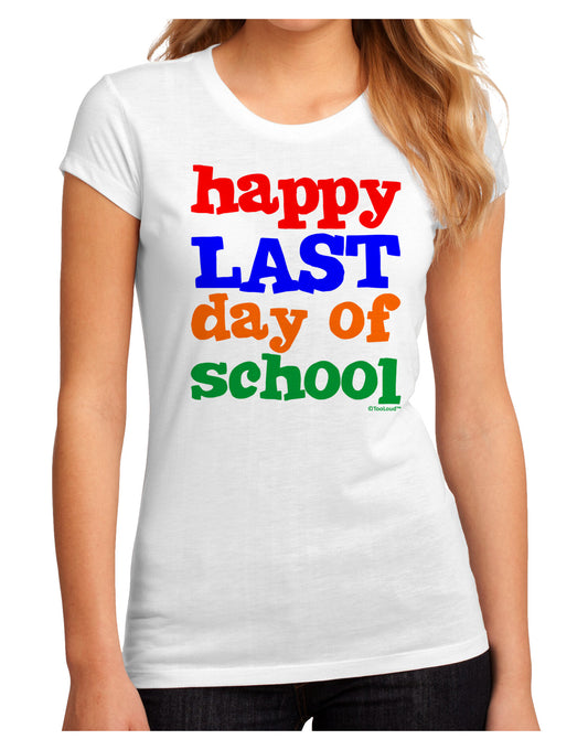 Happy Last Day of School Juniors Sublimate Tee-TooLoud-White-Small-Davson Sales