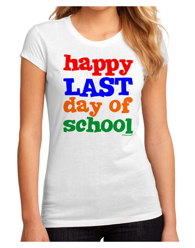 Happy Last Day of School Juniors Sublimate Tee-TooLoud-White-Small-Davson Sales