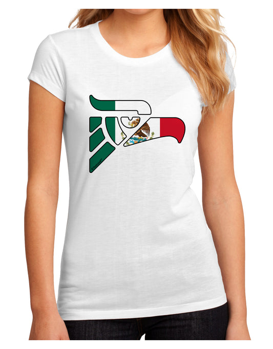 Hecho en Mexico Eagle Symbol - Mexican Flag Juniors Sublimate Tee by TooLoud-Womens T-Shirt-TooLoud-White-Small-Davson Sales