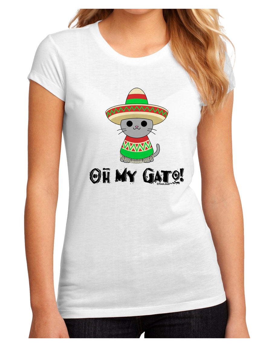 Oh My Gato - Cinco De Mayo Juniors Sublimate Tee-TooLoud-White-Small-Davson Sales