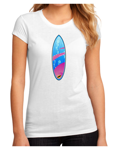 Octopus Surfboard Juniors Sublimate Tee by TooLoud-Womens T-Shirt-TooLoud-White-Small-Davson Sales