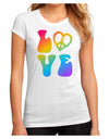 Peace and Love - Peace Heart Love Juniors Sublimate Tee-TooLoud-White-Small-Davson Sales