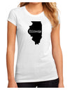 Illinois - United States Shape Juniors Sublimate Tee by TooLoud-Womens T-Shirt-TooLoud-White-Small-Davson Sales