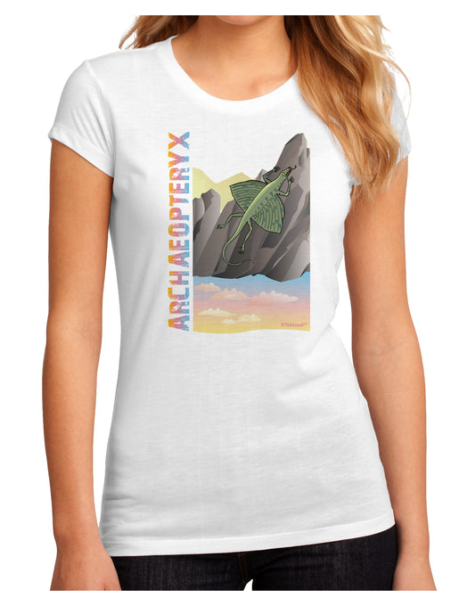 Archaopteryx - With Name Juniors Sublimate Tee by TooLoud-Womens T-Shirt-TooLoud-White-Small-Davson Sales