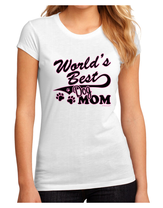 World's Best Dog Mom Juniors Sublimate Tee by TooLoud-Womens T-Shirt-TooLoud-White-Small-Davson Sales