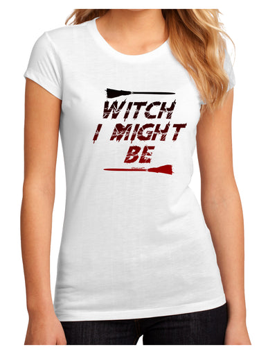 Witch I Might Be Juniors Petite Sublimate Tee by TooLoud-Womens T-Shirt-TooLoud-White-Small-Davson Sales