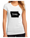 Iowa - United States Shape Juniors Sublimate Tee by TooLoud-Womens T-Shirt-TooLoud-White-Small-Davson Sales