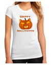 Cat-O-Lantern With Text Juniors Sublimate Tee