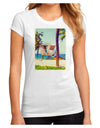 Lifeguard Station Watercolor Juniors Sublimate Tee-TooLoud-White-Small-Davson Sales