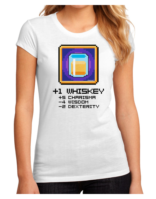 Pixel Whiskey Item Juniors Petite Sublimate Tee-TooLoud-White-Small-Davson Sales