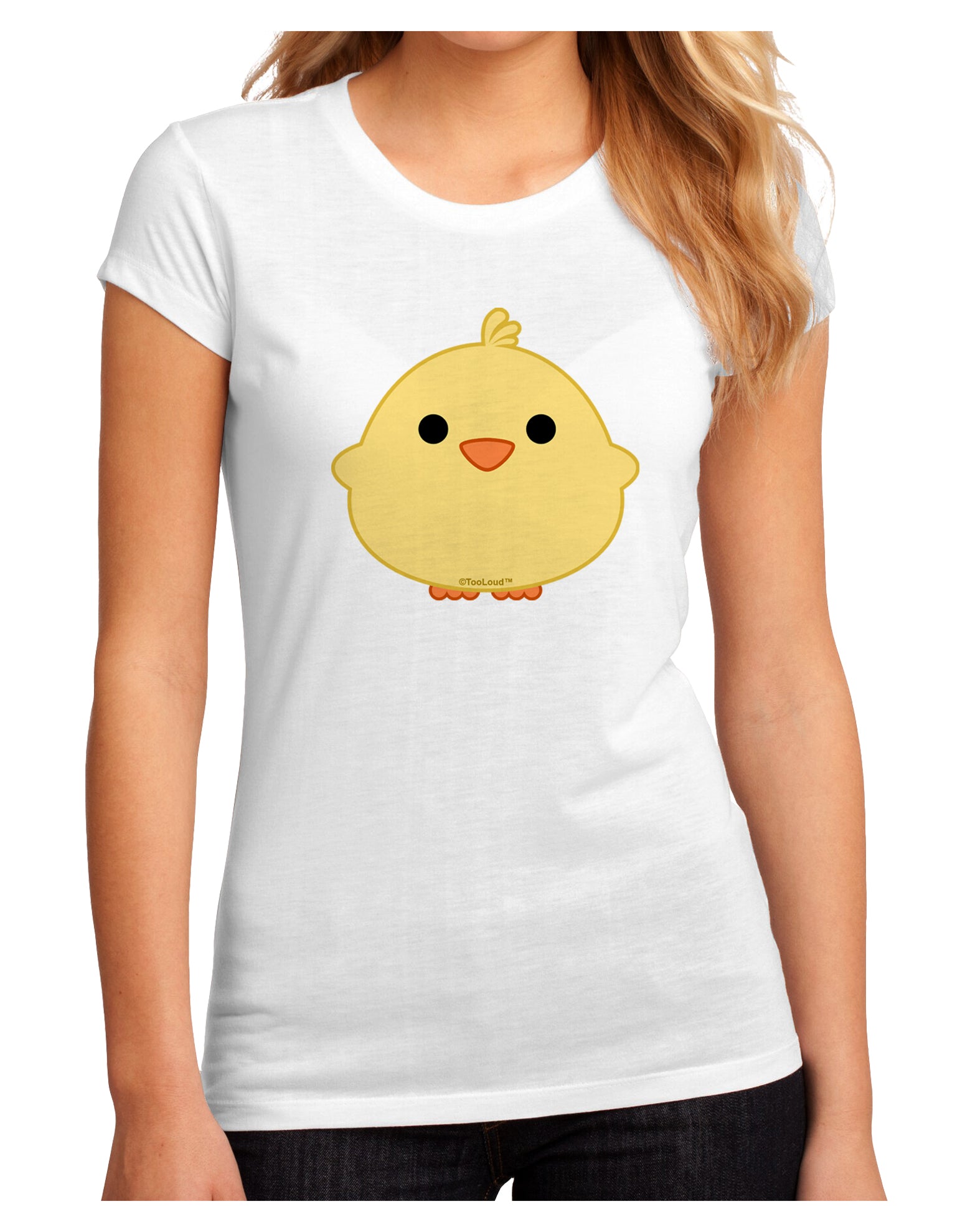 Cute Little Chick - Yellow Juniors Sublimate Tee by TooLoud-Womens T-Shirt-TooLoud-White-Small-Davson Sales