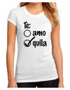 Tequila Checkmark Design Juniors Sublimate Tee by TooLoud-Womens T-Shirt-TooLoud-White-Small-Davson Sales