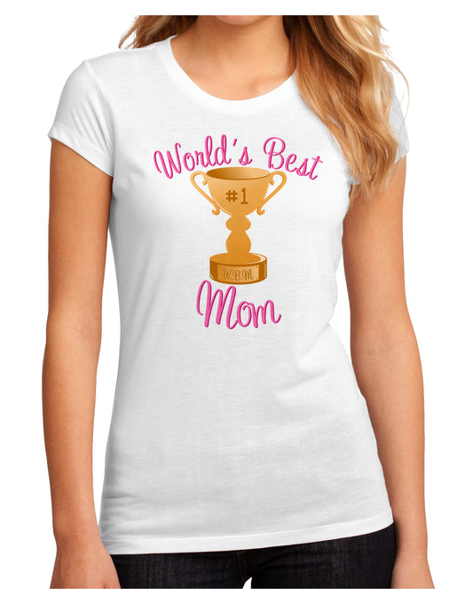 World's Best Mom - Number One Trophy Juniors Sublimate Tee-Womens T-Shirt-TooLoud-White-Small-Davson Sales