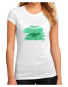 Dinosaur Silhouettes - Jungle Juniors Sublimate Tee by TooLoud-Womens T-Shirt-TooLoud-White-Small-Davson Sales