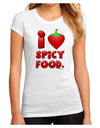 I Heart Spicy Food Juniors Petite Sublimate Tee-TooLoud-White-Small-Davson Sales