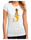 Mermaid Design - Yellow Juniors Sublimate Tee-TooLoud-White-Small-Davson Sales