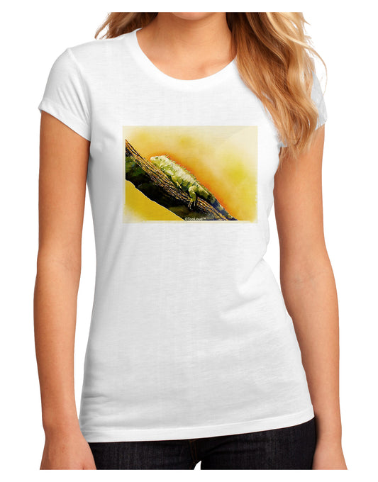Iguana Watercolor Juniors Sublimate Tee-TooLoud-White-Small-Davson Sales