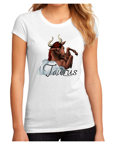 Taurus Color Illustration Juniors Sublimate Tee-TooLoud-White-Small-Davson Sales