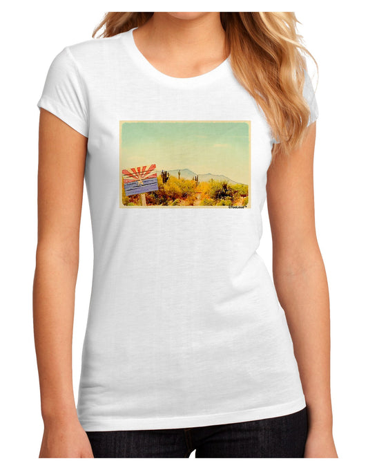 Arizona Scene Watercolor Juniors Sublimate Tee-TooLoud-White-2XL-Davson Sales