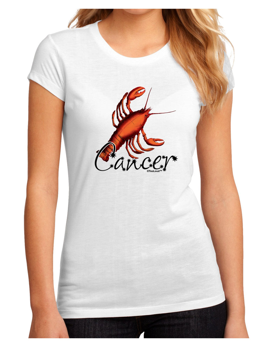 Cancer Color Illustration Juniors Sublimate Tee-TooLoud-White-2XL-Davson Sales