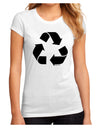 Recycle Black and White Juniors Sublimate Tee by TooLoud-Womens T-Shirt-TooLoud-White-Small-Davson Sales