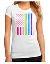 American Pride - Rainbow Flag Juniors Sublimate Tee-TooLoud-White-Small-Davson Sales