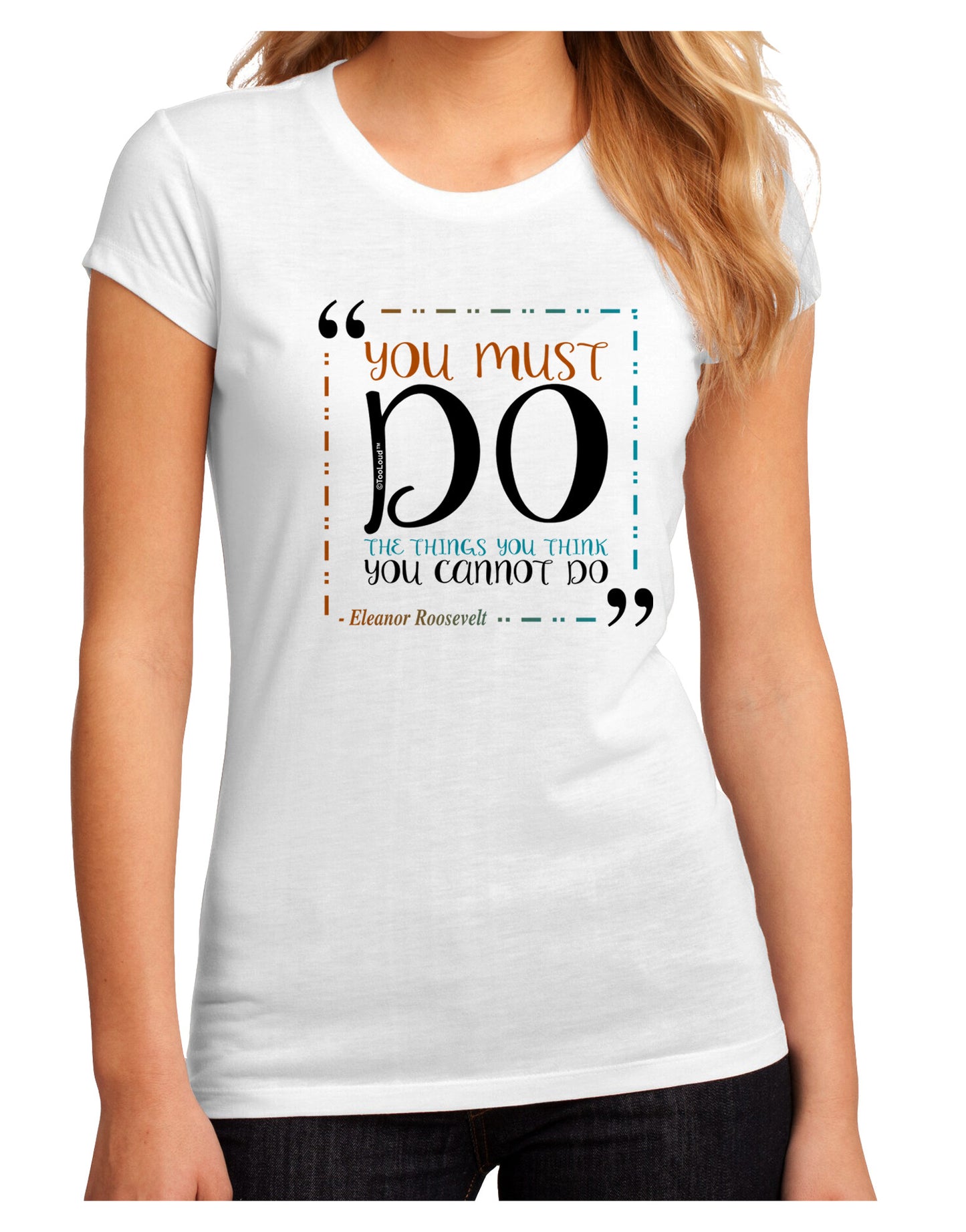You Must Eleanor R Juniors Petite Sublimate Tee-Womens T-Shirt-TooLoud-White-Small-Davson Sales