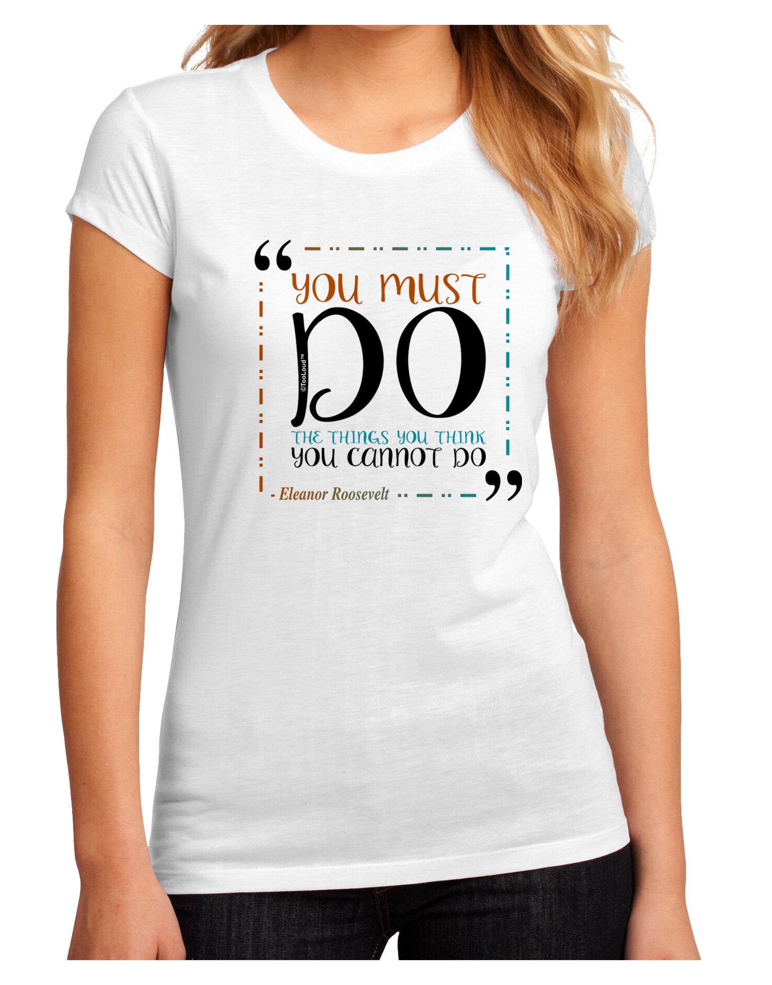 You Must Eleanor R Juniors Petite Sublimate Tee-Womens T-Shirt-TooLoud-White-Small-Davson Sales