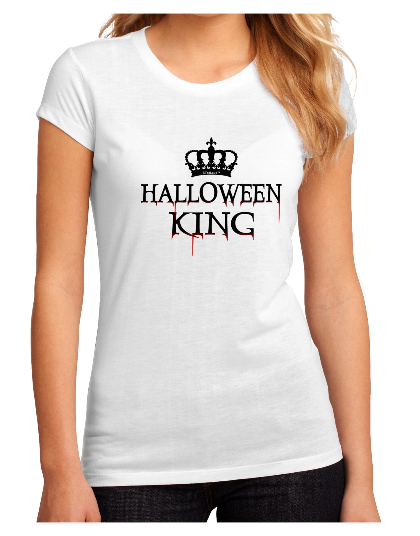 Halloween King Juniors Petite Sublimate Tee by TooLoud-Womens T-Shirt-TooLoud-White-Small-Davson Sales