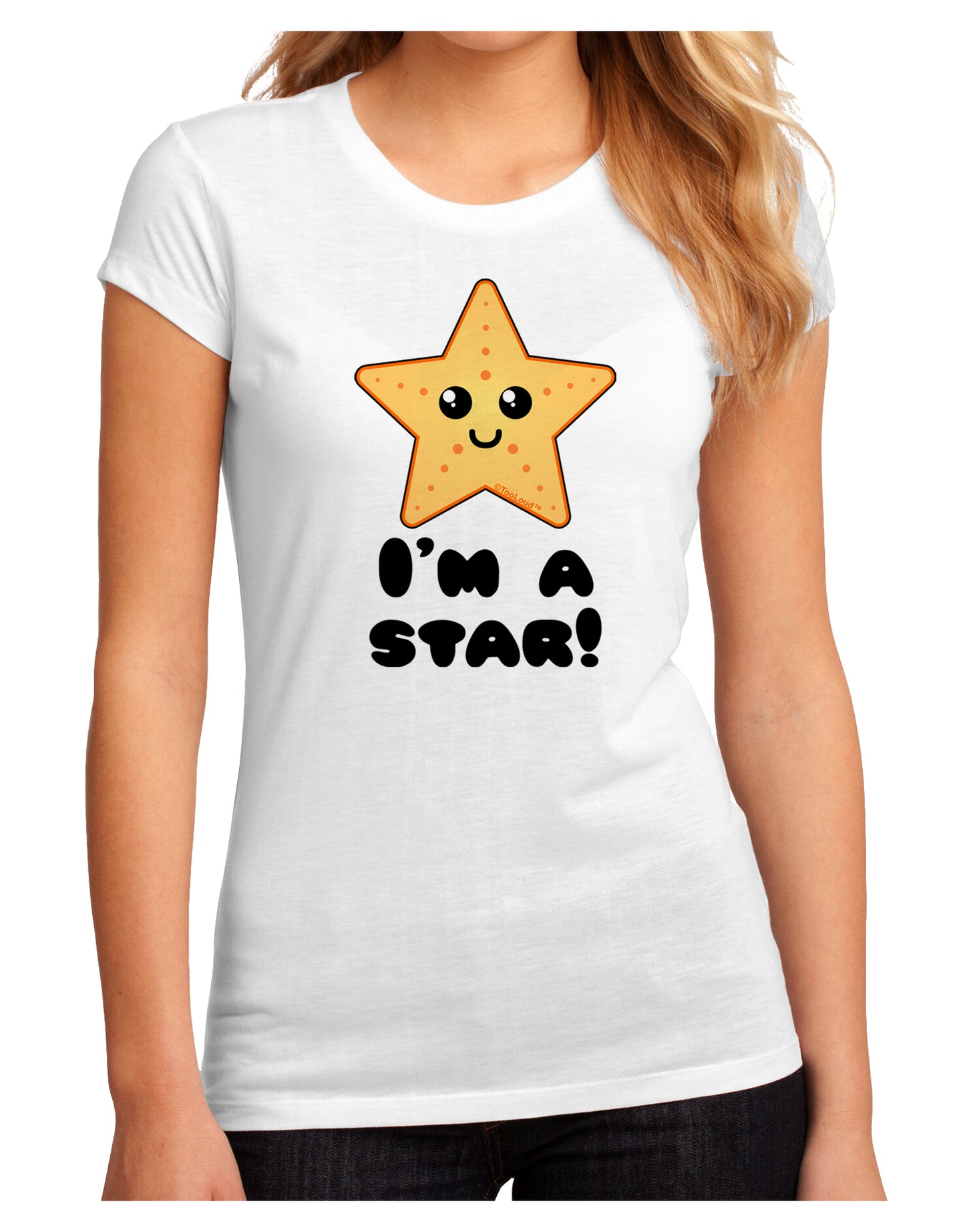 Cute Starfish - I am a Star Juniors Sublimate Tee by TooLoud-Womens T-Shirt-TooLoud-White-Small-Davson Sales