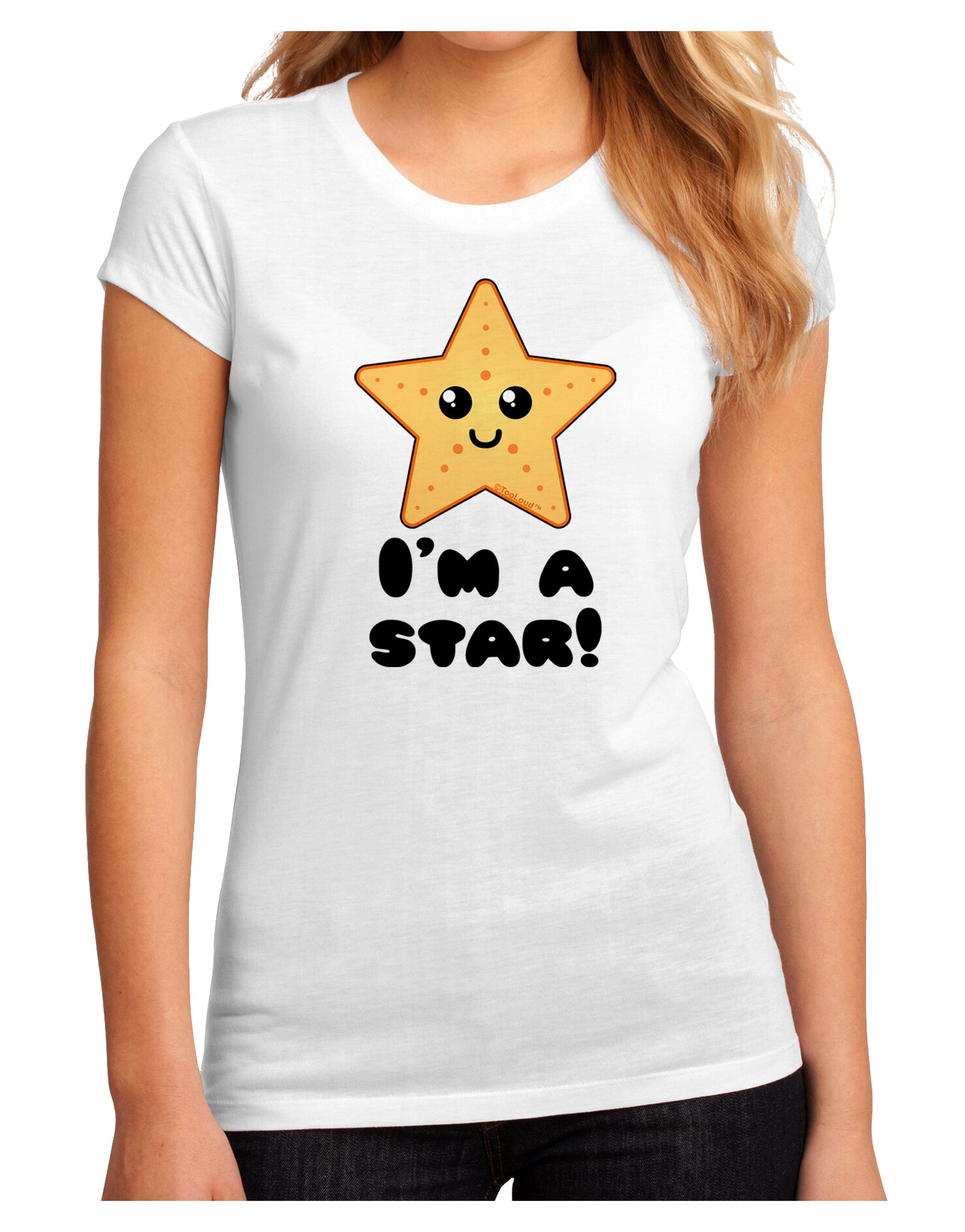 Cute Starfish - I am a Star Juniors Sublimate Tee by TooLoud-Womens T-Shirt-TooLoud-White-Small-Davson Sales