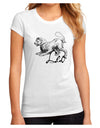 Leo Illustration Juniors Sublimate Tee-TooLoud-White-Small-Davson Sales