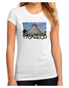 Mexico - Mayan Temple Cut-out Juniors Sublimate Tee-TooLoud-White-Small-Davson Sales