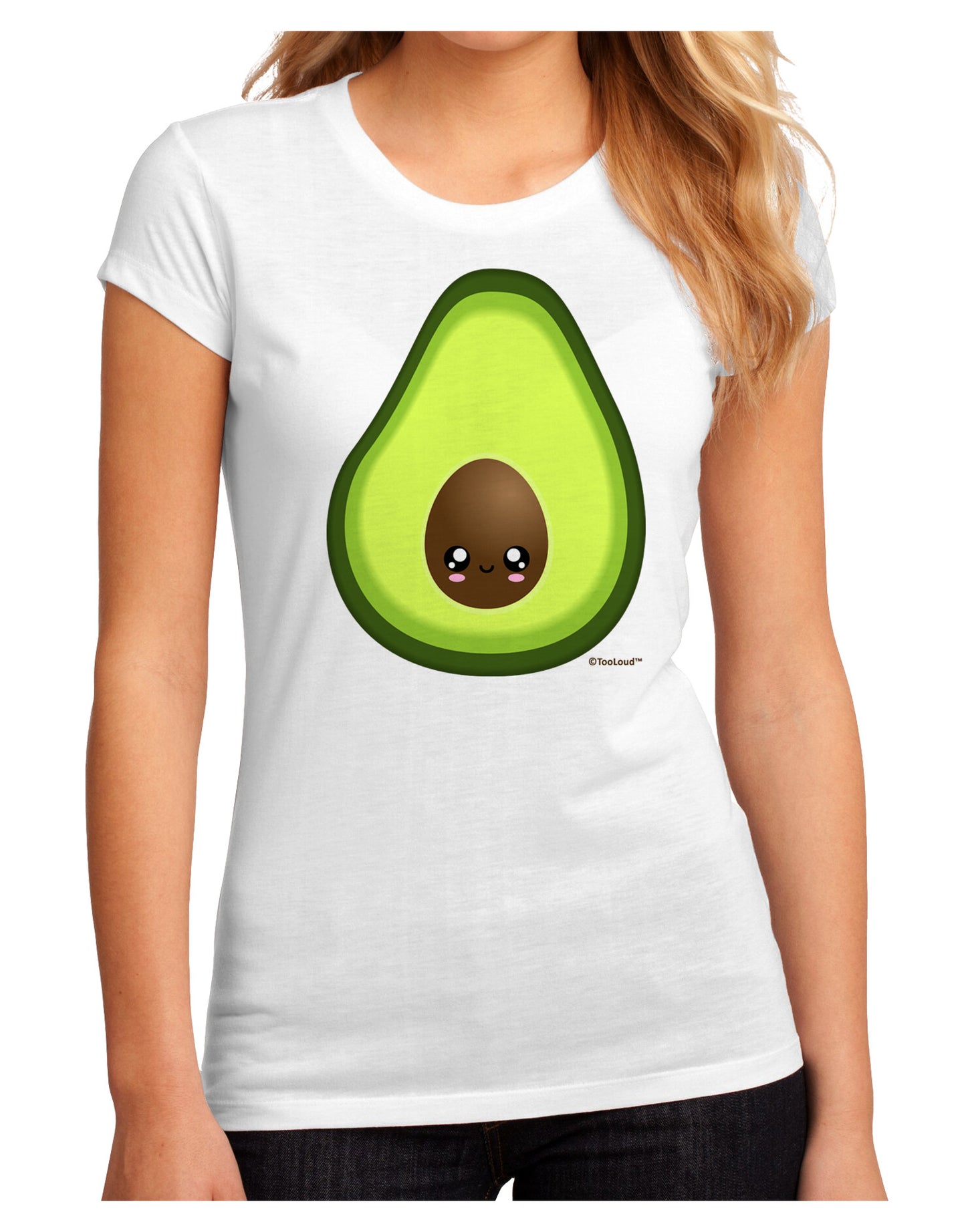 Cute Avocado Design Juniors Sublimate Tee-Womens T-Shirt-TooLoud-White-Small-Davson Sales
